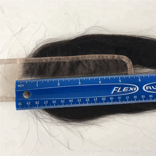 Brazilian Straight Hair Lace Closure Virgin Human Hair 2*6 Middle Part Swiss Lace Closure 10-20 Inch Natural Color